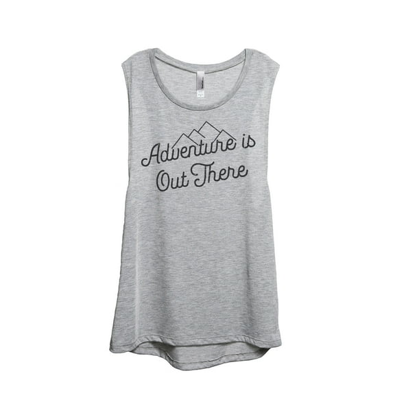 Adventure Is Out There Women's Fashion Sleeveless Muscle Tank Top Tee Sport Grey Large