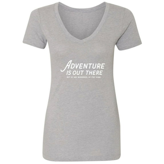 Adventure Is Out There Womens V-Neck Tee