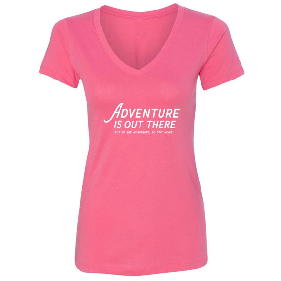 Adventure Is Out There Womens V-Neck Tee