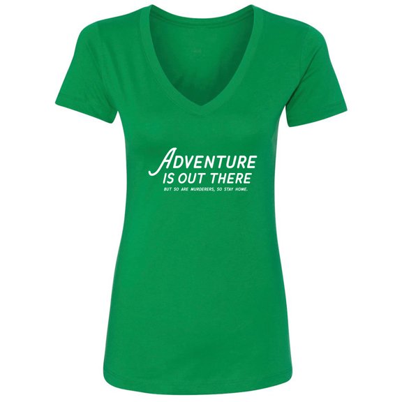 Adventure Is Out There Womens V-Neck Tee