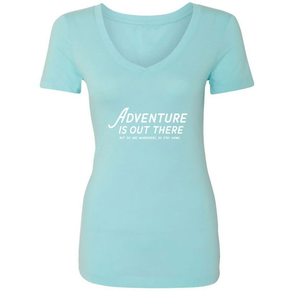 Adventure Is Out There Womens V-Neck Tee