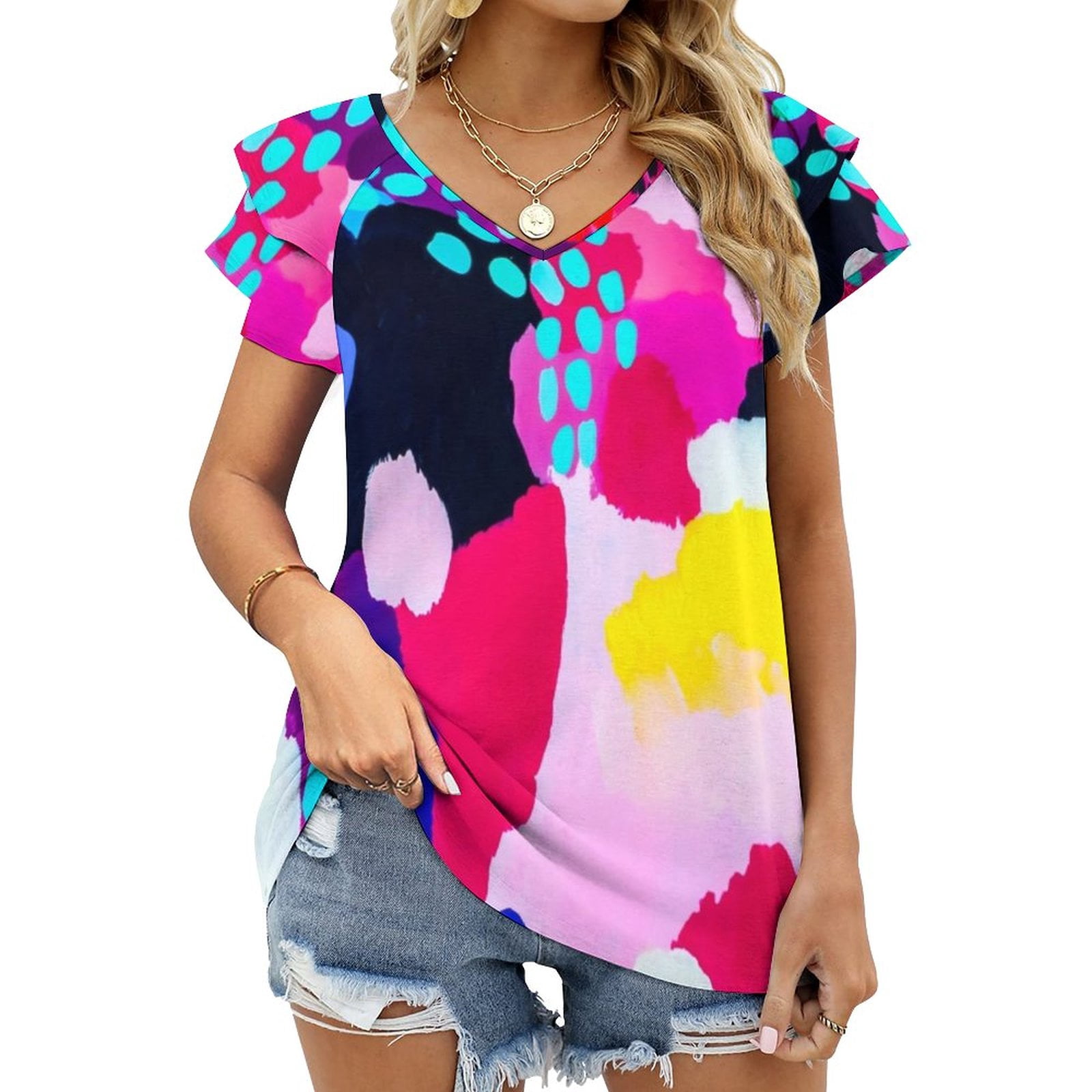 MUPAOLO Boy Mom T-Shirt – Cute Mama Graphic Tee For Women, Casual Short Sleeve Top (Deep Blue) - View #6