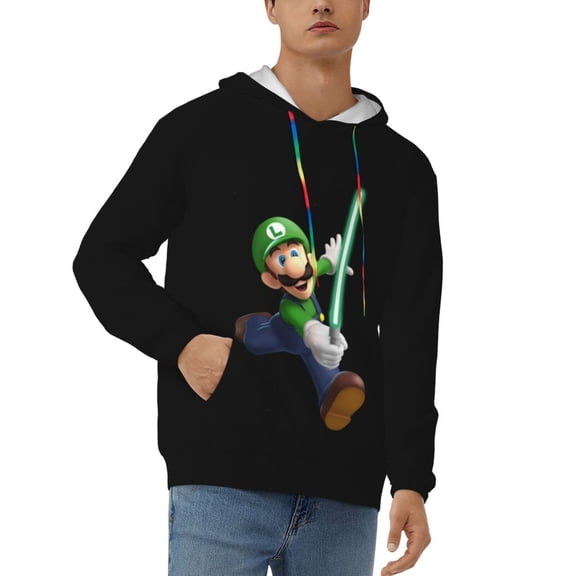 Adventure Luigi's Mansion Men's Hoodies Sweatshirt Novelty 3d Print Pullover Hoody Daily Hooded