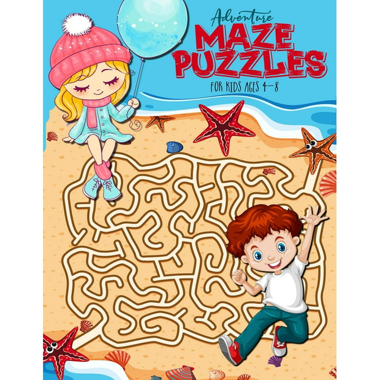 Mazes: Maze Puzzles and Coloring Book for Kids Ages 4-6
