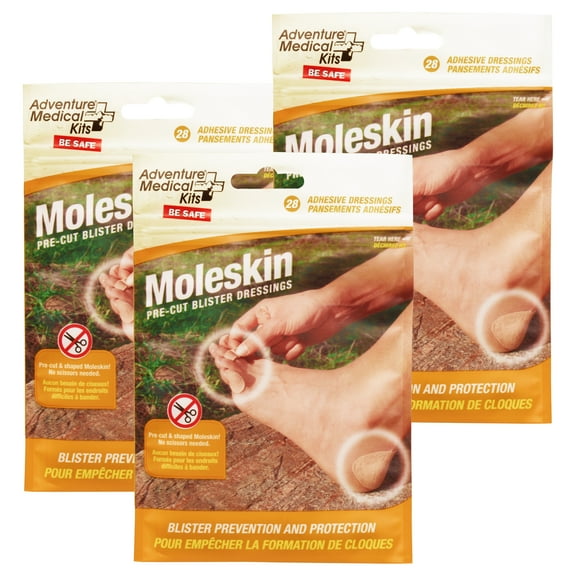 Adventure Medical Kits - Moleskin Pre-cut and Shaped - 3 Pack