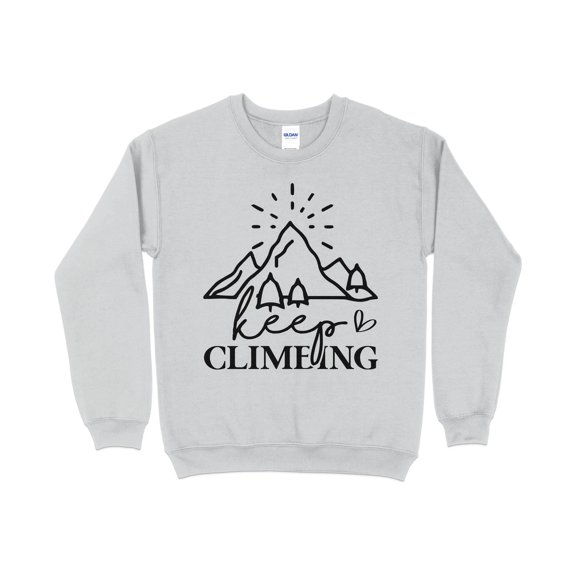 Adventure Mountain Sweatshirt, Keep Climbing Hiking Graphic Pullover, Outdoor Unisex Casual Top, Nature Lover Gift Idea