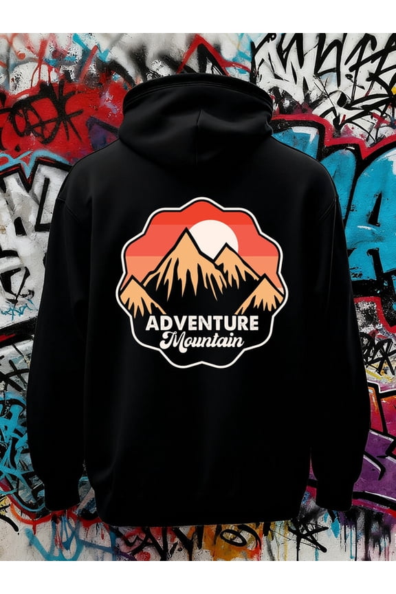 Adventure Mountain funny hoodies Camping men sweater hoodie black Casual Outdoor Jogging & Fitness Training Pullover, Regular Fit, Hooded Design, Comfortable Pullover beer cute Trendy Unisex hoodie
