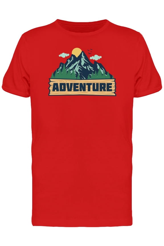 Adventure Mountains Logo T-Shirt Men -Image by Shutterstock, Male 3X-Large