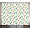 thumbnail image 1 of Ambesonne Adventure Curtains 2 Panel Set, Pilot Animals, 108" x 90", Multicolor, 1 of 3