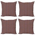 thumbnail image 1 of Adventure Nursery Throw Pillow Cushion Case Pack of 4, Heart Shape Hot Balloon Puffy Clouds Hugging Heart and Flying, Modern Accent Double-Sided Print, 4 Sizes, Multicolor, by Ambesonne, 1 of 2