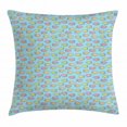 thumbnail image 1 of Adventure Nursery Throw Pillow Cushion Cover, Linear Drawn Soft Pastel Colored Zeppelin Icons, Decorative Square Accent Pillow Case, 16 X 16 Inches, Pale Blue Pink and Yellow Green, by Ambesonne, 1 of 2