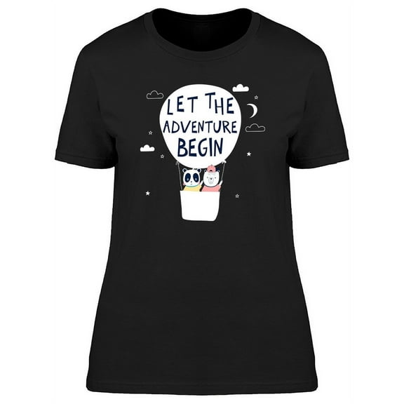 Adventure Panda And Bear Graphic T-Shirt Women -Image by Shutterstock, Female Large