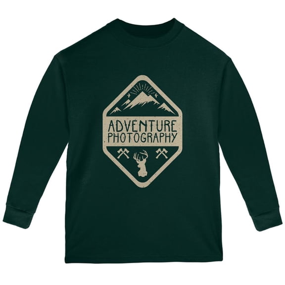 Adventure Photography Youth Long Sleeve T Shirt Forest Green YSM