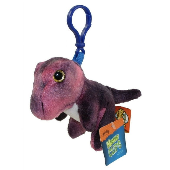 Adventure Planet Plush - Mighty Clips - TYRANNOSAURUS REX (Plastic Key Clip - 3.5 in)