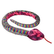 Adventure Planet Sequinimals Plush - SNAKE Sequin - Rainbow & Silver 102 inch