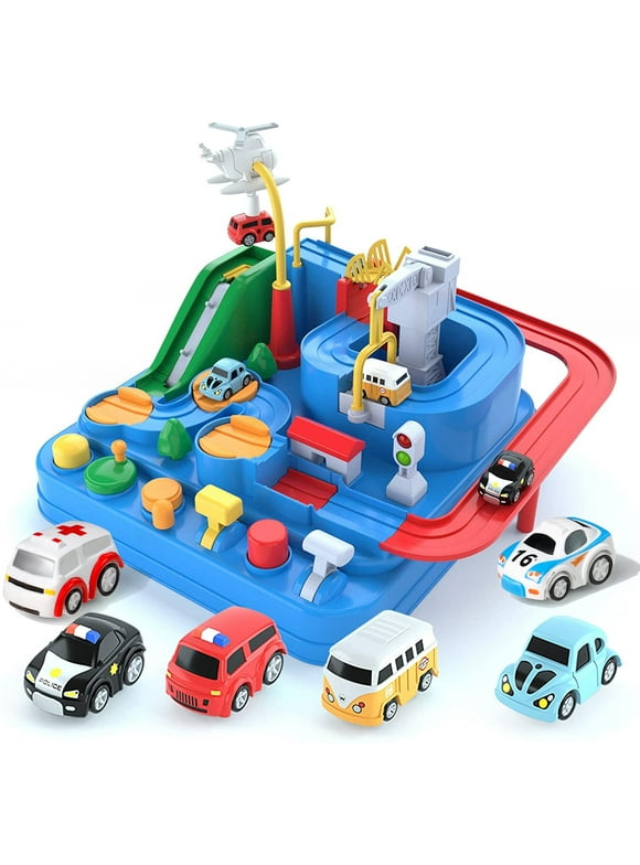 Adventure Race Car  Toys for Boys 3-6 Years Race Track Playset Toddler Christmas Birthday Gift Kids Puzzles Interactive Preschool Educational Games