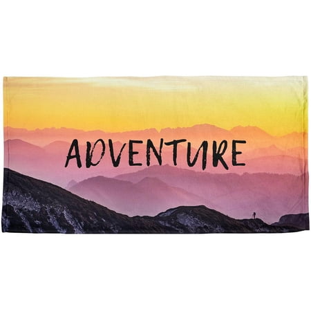 Adventure Rainbow Sunset Mountains All Over Bath Towel