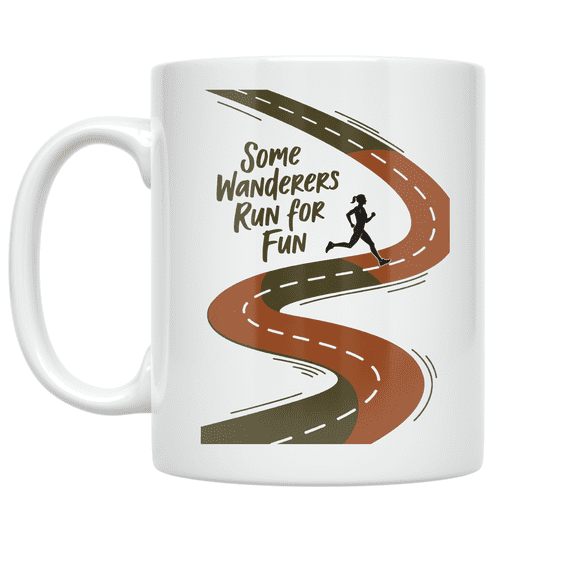 Adventure Running Design - Trail Runner Enthusiast - 11 oz Ceramic Coffee Mug