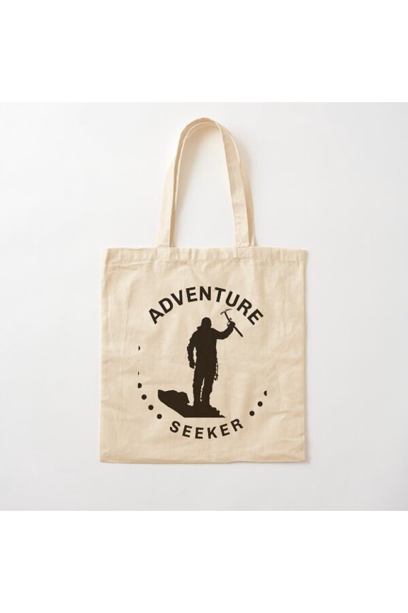 Adventure Seeker Canvas Tote Bags, Reusable Shopping Bag