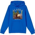 thumbnail image 1 of Adventure Society Alaska Adult Blue Long Sleeve Hoodie-Large, 1 of 3