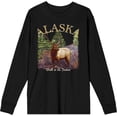 thumbnail image 1 of Adventure Society Alaska Adult Black Crew Neck Long Sleeve Tee-Medium, 1 of 3