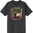 thumbnail image 1 of Adventure Society Alaska Crew Neck Short Sleeve Adult T-shirt
-Medium-Charcoal, 1 of 3