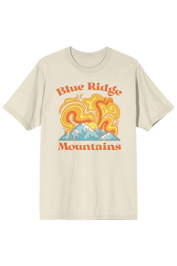 Adventure Society Blue Ridge Mountains Men's Natural T-Shirt-Medium
