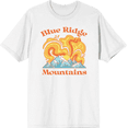 thumbnail image 1 of Adventure Society Blue Ridge Mountains Men's White Crew Neck Short Sleeve Tee-Small, 1 of 2