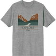 thumbnail image 1 of Adventure Society Explore Utah Adult Heather Gray Crew Neck Short Sleee Tee-Large, 1 of 2