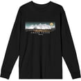 thumbnail image 1 of Adventure Society Grand Teton Wyoming Adult Black Crew Neck Long Sleeve Tee-Medium, 1 of 3