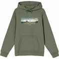 thumbnail image 1 of Adventure Society Grand Teton Wyoming Adult Olive Long Sleeve Hoodie-Large, 1 of 3