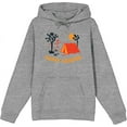 thumbnail image 1 of Adventure Society Happy Camper Heather Gray Adult Long Sleeve Hoodie-Medium, 1 of 3
