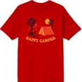 thumbnail image 1 of Adventure Society Happy Camper Red Men's Crew Neck Short Sleeve Tee-Medium, 1 of 2