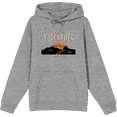 thumbnail image 1 of Adventure Society Hawaii Volcanoes Long Sleeve Adult Hooded Sweatshirt-Medium-Heather Gray, 1 of 3