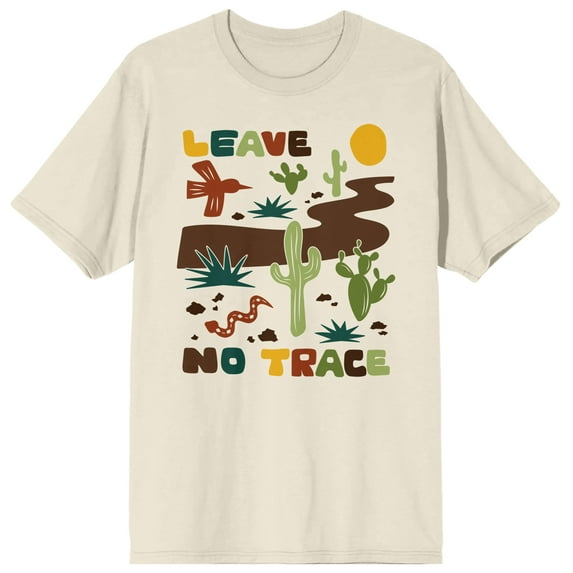Adventure Society Leave No Trace Men's Natural T-Shirt-Large