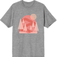 thumbnail image 1 of Adventure Society Mountain & Pine Trees Heather Gray Men's Crew Neck Short Sleeve Tee-Medium, 1 of 2