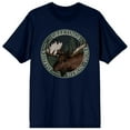 thumbnail image 1 of Adventure Society North Dakota Moose Men's Navy T-Shirt-Large, 1 of 4
