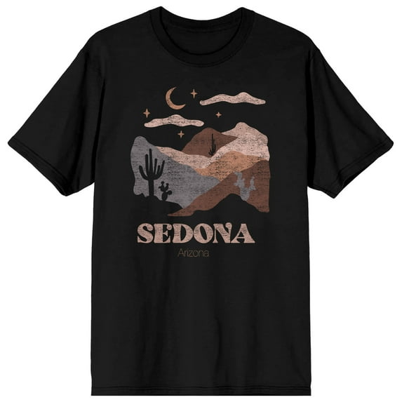 Adventure Society Sedona Arizona Men's Black T-Shirt-3XL
