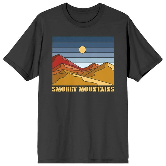 Adventure Society Smokey Mountains Men's Charcoal T-Shirt-Large