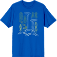 thumbnail image 1 of Adventure Society Waterfalls & Pine Trees Crew Neck Short Sleeve Adult T-shirt-Large-Orange, 1 of 3