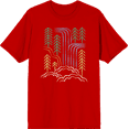 thumbnail image 1 of Adventure Society Waterfalls & Pine Trees Crew Neck Short Sleeve Adult T-shirt-Medium-Red, 1 of 3