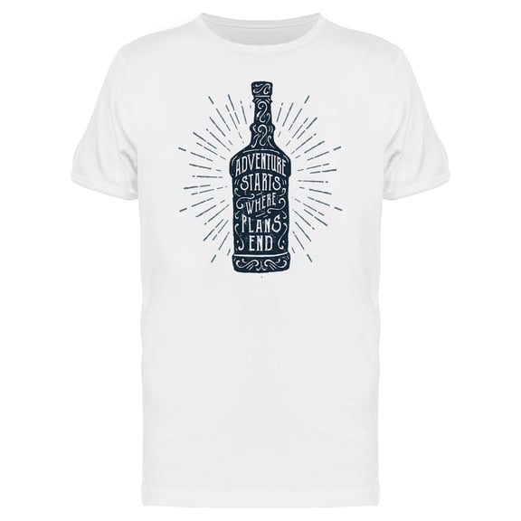 Adventure Starts Where Plans End T-Shirt Men -Image by Shutterstock, Male x-Large