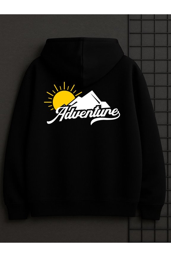 Adventure Sun Hoodie sweatshirt Camping for men polyester black Sporty Athletic Hoodie For Fall & Winter halloween streetwear spring christian beer funny Original Unisex hoodie