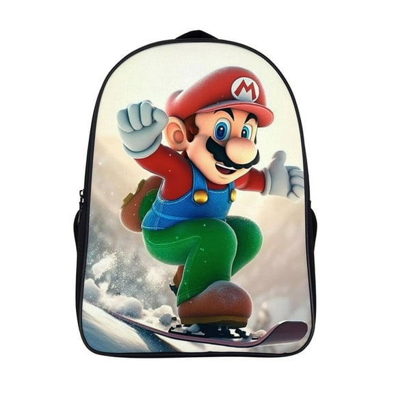 Adventure Super Mario Basic Backpack Schoolbag Travel Bag 2 Compartment Bookbag Laptop Daypack Satchel Rucksack 16 Inch