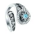 Adventure Themed Adjustable Vintage Rings with Natural Turquoise ...