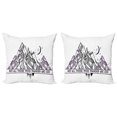 thumbnail image 1 of Ambesonne Adventure Throw Pillow Cover 2 Pack, Geometrical Mountains, 20", Dark Purple Black, 1 of 5