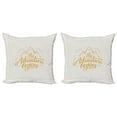 thumbnail image 1 of Ambesonne Adventure Throw Pillow Cover 2 Pack, Vibrant View Travel, 24", Earth Yellow Apricot, 1 of 5