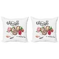thumbnail image 1 of Ambesonne Adventure Throw Pillow Cover 2 Pack, Old Compass Flowers, 24", Multicolor, 1 of 5