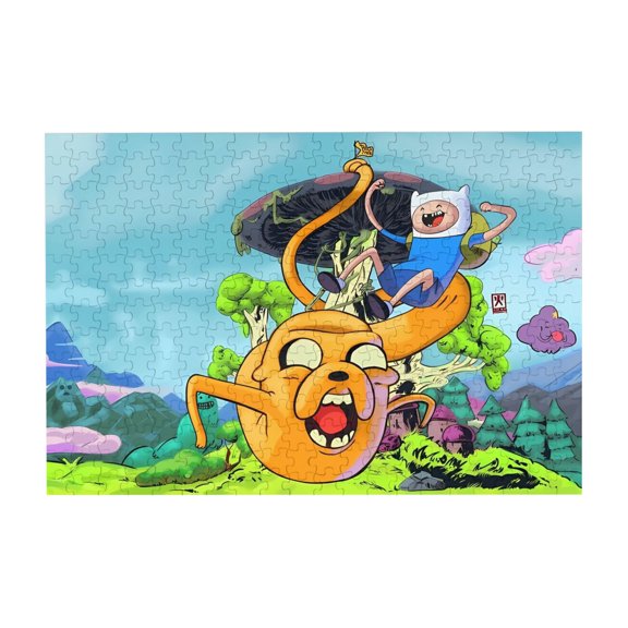 Adventure Time 300 Piece Puzzles,Wooden Jigsaw Puzzle,Home Decor Birthday Party Gift,Fun And Challenging Family Games