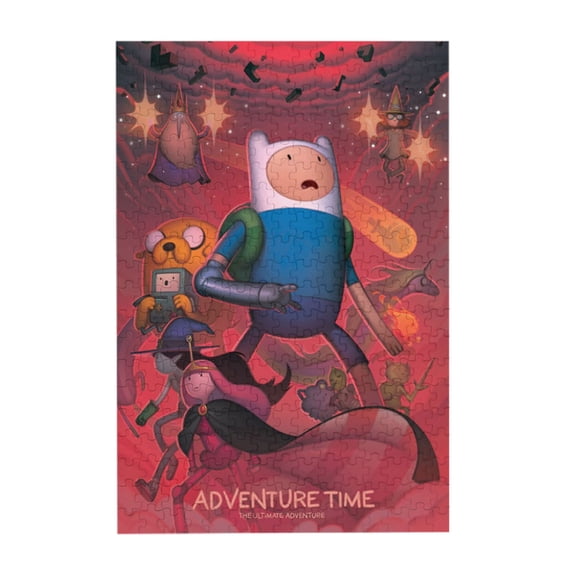Adventure Time 300 Piece Puzzles,Wooden Jigsaw Puzzle,Home Decor Birthday Party Gift,Fun And Challenging Family Games